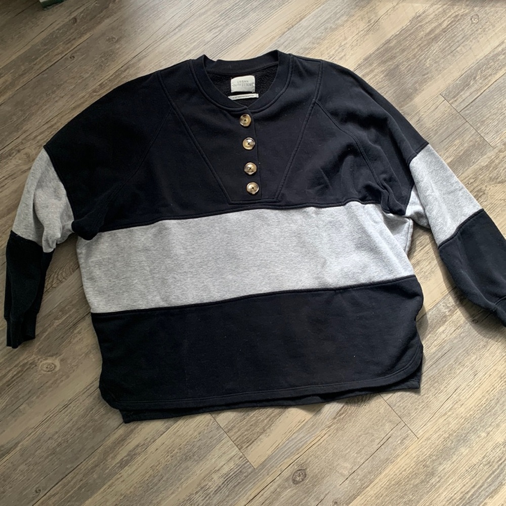 Urban Outfitters Button Crewneck
